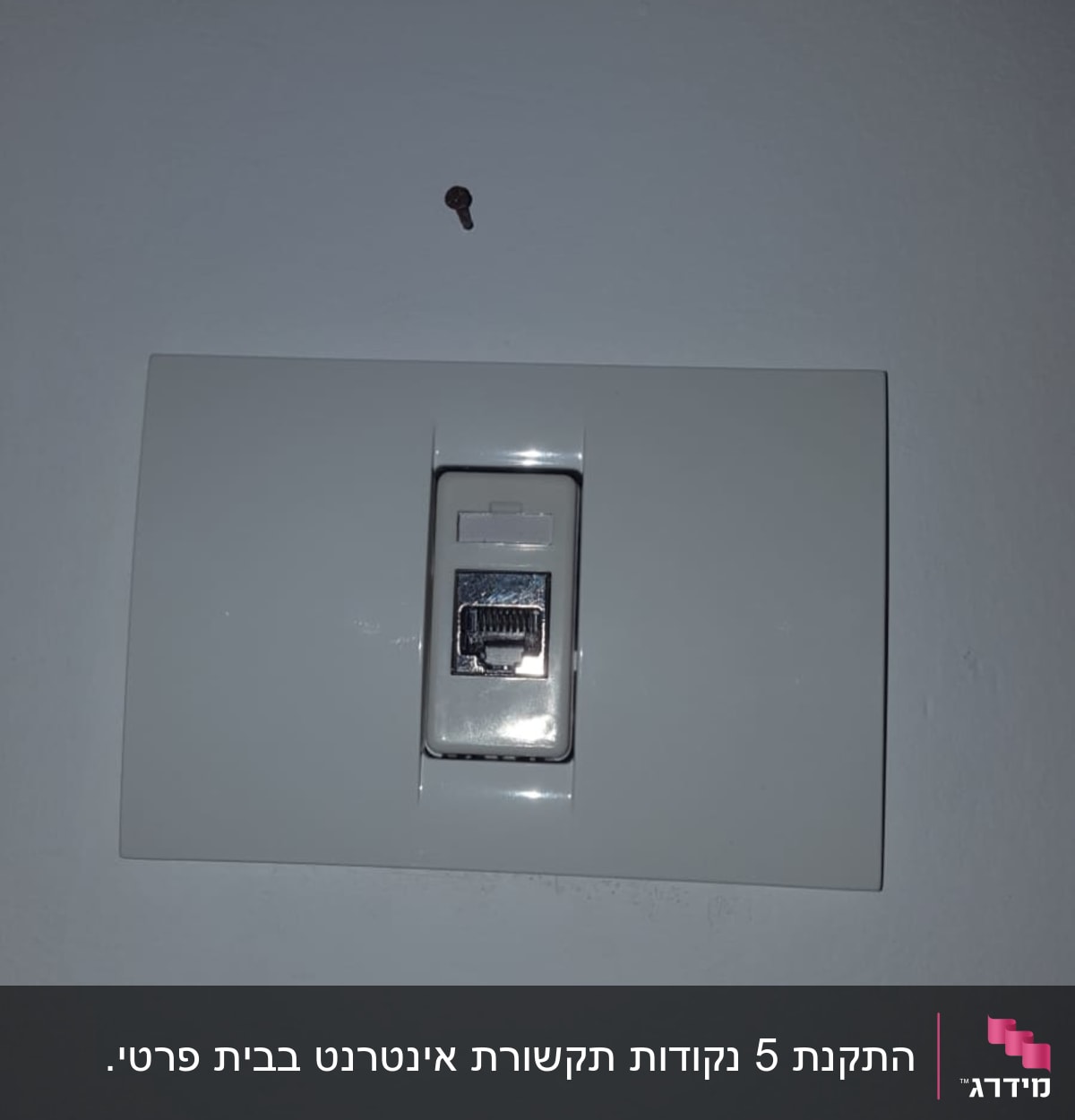 שקע רשת קיר עם חיבור RJ45